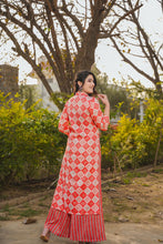 Load image into Gallery viewer, Red Printed Rayon Kurti ClothsVilla