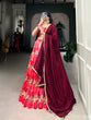 Load image into Gallery viewer, Red Regal Tussar Silk Stitched Lehenga Set with Vichitra Silk Dupatta