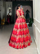 Load image into Gallery viewer, Red Regal Tussar Silk Stitched Lehenga Set with Vichitra Silk Dupatta
