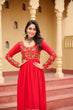 Load image into Gallery viewer, Red Reyon Kurti with Kutchi Gamthi Work ClothsVilla