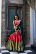 Load image into Gallery viewer, Red Royal Narayan Pattu Zari Weaving Lehenga Set ClothsVilla