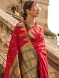Load image into Gallery viewer, Red Saree Mall Women's Banarasi Silk Blend Saree with Unstitched Blouse Piece ClothsVilla