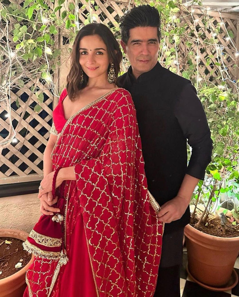 Red Satin Silk Lehenga Choli with Sequins Lace & Heavy Thread Work Dupatta ClothsVilla