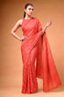 Load image into Gallery viewer, Red Satin Silk Printed Saree ClothsVilla