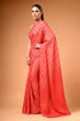 Load image into Gallery viewer, Red Satin Silk Printed Saree ClothsVilla