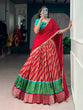 Load image into Gallery viewer, Red Silk Leheriya Print Lehenga Choli ClothsVilla