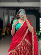 Load image into Gallery viewer, Red Silk Leheriya Print Lehenga Choli ClothsVilla