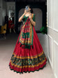Load image into Gallery viewer, Red Silk Printed Lehenga Set ClothsVilla