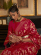 Load image into Gallery viewer, Red Trendy Cotton Silk Jacquard Saree with Zari Woven Border ClothsVilla