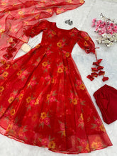 Load image into Gallery viewer, Ri8 Fashion Red Exclusive Digital Printed Anarkali Suit – Elegance Meets Modern Flair ClothsVilla