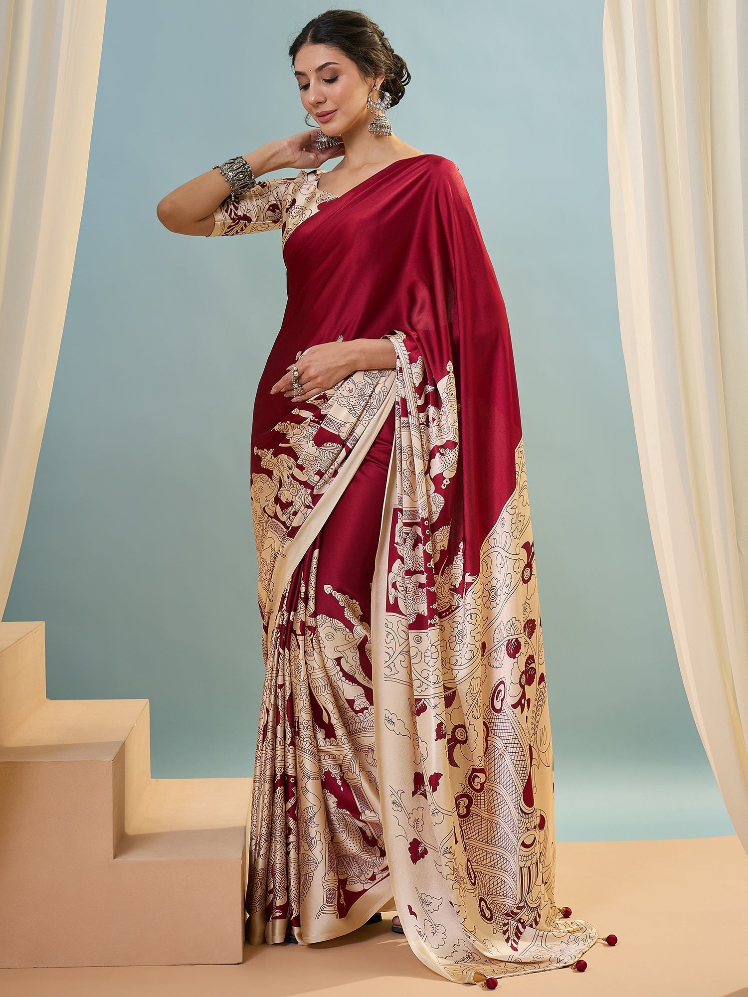 Riyana Classic Semi Modal Saree for Traditional Functions ClothsVilla