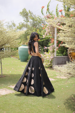 Roman Silk Gota Pattern Lehenga Set ClothsVilla