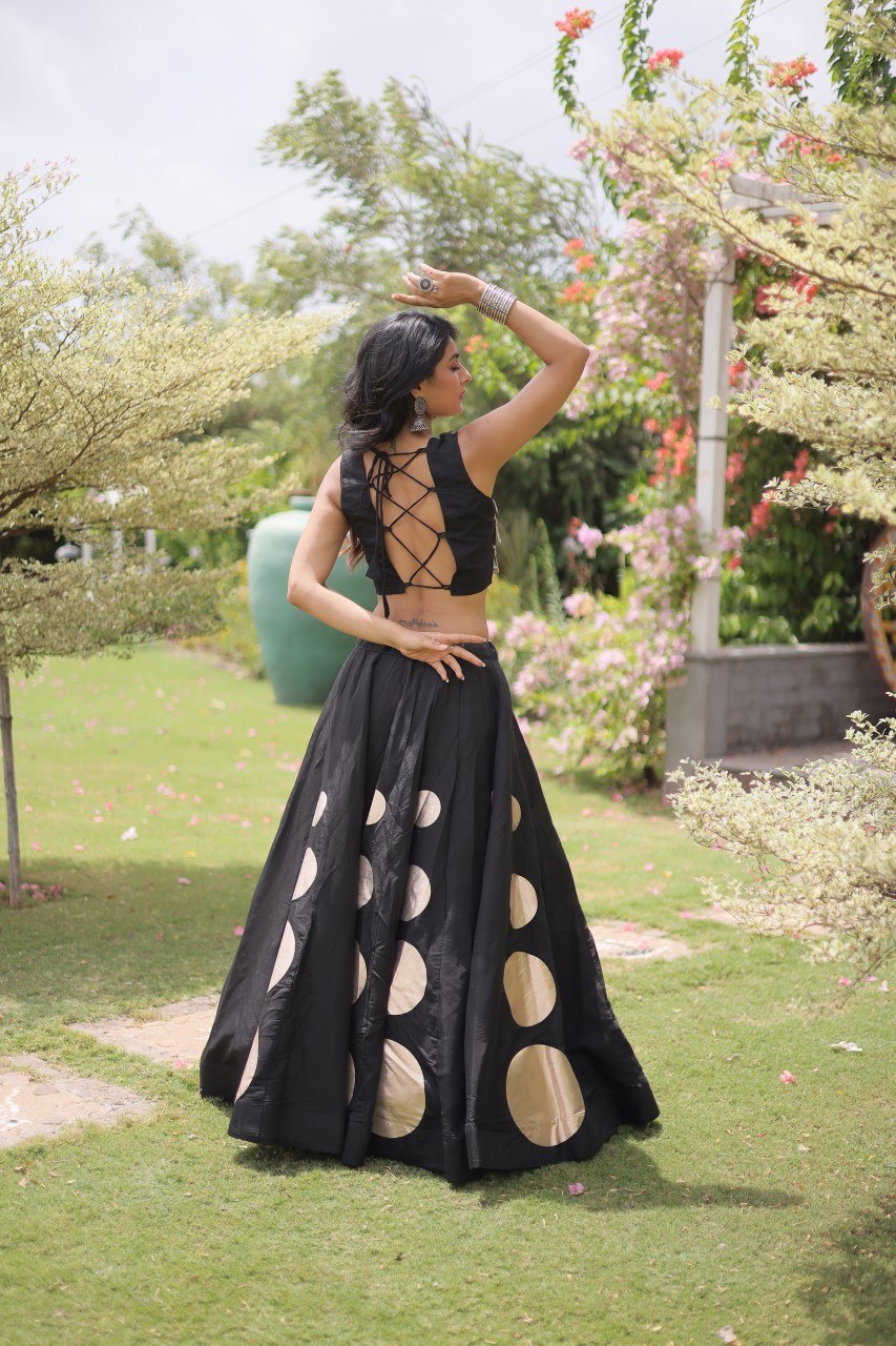 Roman Silk Gota Pattern Lehenga Set ClothsVilla
