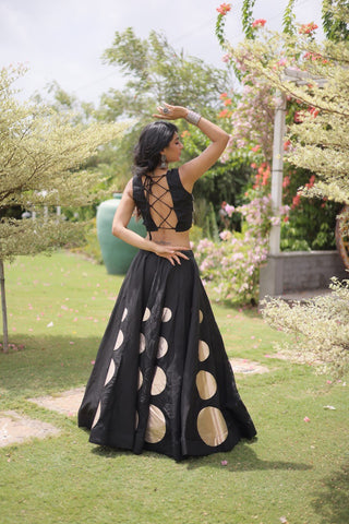 Roman Silk Gota Pattern Lehenga Set ClothsVilla