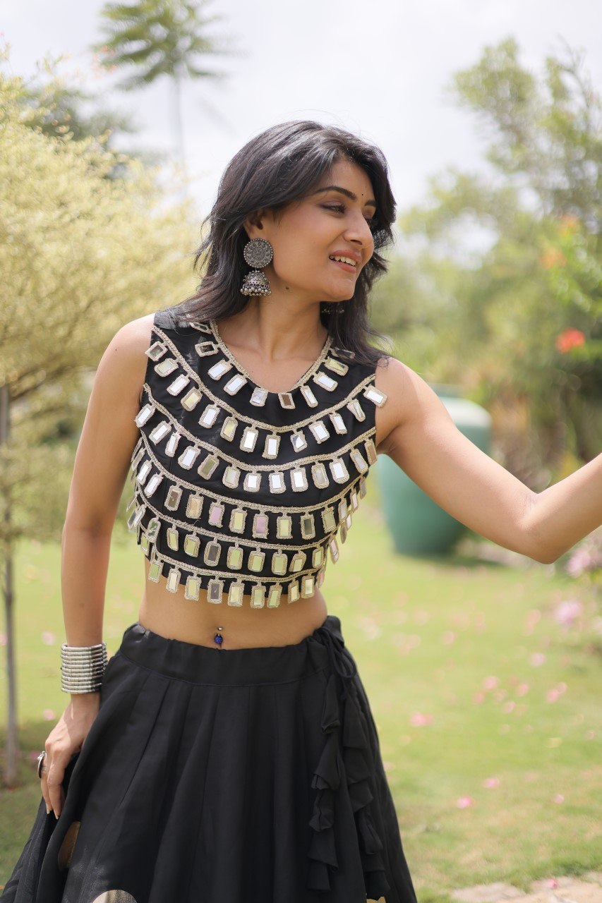Roman Silk Gota Pattern Lehenga Set ClothsVilla