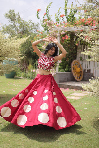 Roman Silk Gota Pattern Lehenga Set ClothsVilla