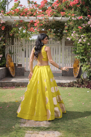 Roman Silk Gota Pattern Lehenga Set ClothsVilla