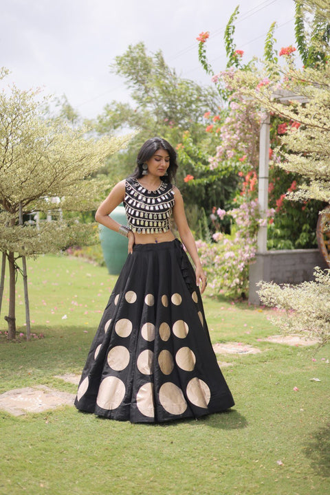 Roman Silk Gota Pattern Lehenga Set ClothsVilla Main image
