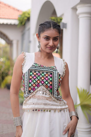 Roman Silk Pan Patti Gota Work Lehenga Set Clothsvilla