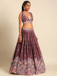 Load image into Gallery viewer, Rose Gold Chinon Sequins embroidery Semi-Stitched Lehenga choli &amp; Dupatta ClothsVilla