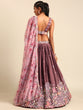 Load image into Gallery viewer, Rose Gold Chinon Sequins embroidery Semi-Stitched Lehenga choli &amp; Dupatta ClothsVilla
