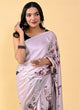 Load image into Gallery viewer, Rose Gold Floral Digital Printed Heavy Satin Silk Saree with Silk Blouse ClothsVilla