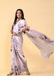 Load image into Gallery viewer, Rose Gold Floral Digital Printed Heavy Satin Silk Saree with Silk Blouse ClothsVilla