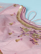 Load image into Gallery viewer, Rose Gold Net Semi Stitched Thread and Sequins work Lehenga Choli Clothsvilla