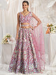 Load image into Gallery viewer, Rose Gold Net Sequins embroidery Semi-Stitched Lehenga choli &amp; Dupatta ClothsVilla