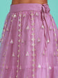 Load image into Gallery viewer, Rose Gold Net Sequinse Work Semi-Stitched Lehenga &amp; Unstitched Blouse, Dupatta ClothsVilla