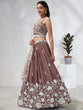 Load image into Gallery viewer, Rose Gold Sequinned Lehenga Choli Set - Embroidered Elegance ClothsVilla