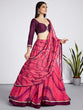 Load image into Gallery viewer, Rose Organza siroski stone work Leheriya print Semi-Stitched Lehenga choli &amp; Dupatta ClothsVilla