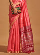Load image into Gallery viewer, Rose Pink Elegant Banarasi Blended Silk Saree with Intricate Timeless Design – Ideal for Grand Occasions ClothsVilla
