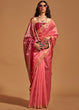 Load image into Gallery viewer, Rose Pink Elegant Banarasi Blended Silk Saree with Intricate Timeless Design – Ideal for Grand Occasions ClothsVilla