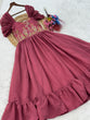 Load image into Gallery viewer, Rose Pink Gown with Cap Sleeves Clothsvilla
