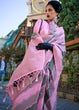 Load image into Gallery viewer, Rose Pink Radiant Elegance Blended Silk Designer Saree ClothsVilla