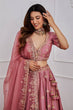Load image into Gallery viewer, Rose Pink Timeless Elegance – Classic Indian Lehenga Set for Festive Glam ClothsVilla