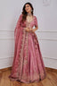 Rose Pink Timeless Elegance – Classic Indian Lehenga Set for Festive Glam ClothsVilla