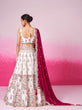 Load image into Gallery viewer, Rose White Georgette Moti, Sequins embroidery Semi-Stitched Bridel Lehenga choli &amp; Dupatta Clothsvilla