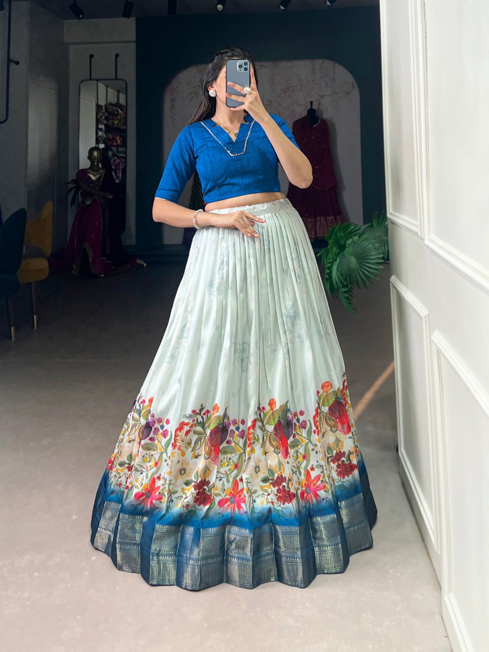Royal Blue Elegant Co-ord Set Lehenga – Where Comfort Meets Elegance