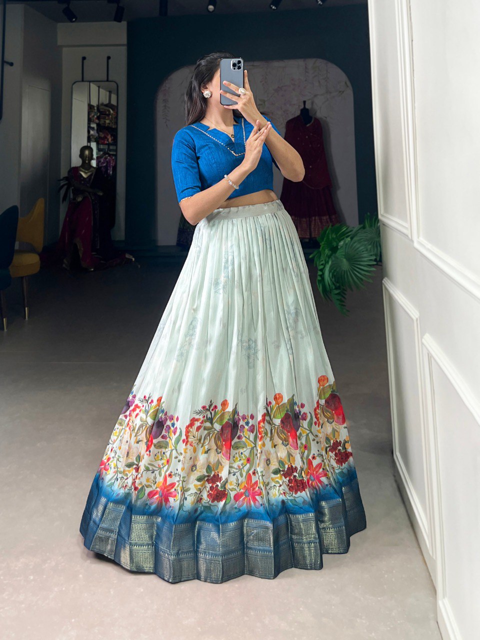 Royal Blue Elegant Co-ord Set Lehenga – Where Comfort Meets Elegance