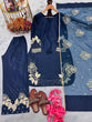 Load image into Gallery viewer, Royal Blue Elegant Embroidered Crepe Palazzo Set with Dupatta ClothsVilla
