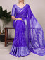 Royal Blue Elegant Nylon Georgette Saree with Zari Weaving & Viscose Border ClothsVilla