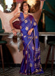 Load image into Gallery viewer, Royal Blue Glamorous Satin Silk Saree – Perfect for Cocktail &amp; Dinner Parties ClothsVilla