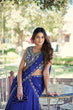 Load image into Gallery viewer, Royal blue Kashmiri Embroidered Lehenga ClothsVilla