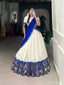 Royal Blue Tradition Kalyani Cotton Lehenga Choli with Zari Weaving & Flowing Georgette Dupatta