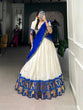Load image into Gallery viewer, Royal Blue Tradition Kalyani Cotton Lehenga Choli with Zari Weaving &amp; Flowing Georgette Dupatta