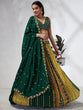 Load image into Gallery viewer, Royal Green Chiffon Lehenga Choli Set with Exquisite Sequin Embroidery &amp; Threadwork ClothsVilla