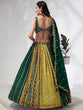 Load image into Gallery viewer, Royal Green Chiffon Lehenga Choli Set with Exquisite Sequin Embroidery &amp; Threadwork ClothsVilla
