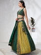 Load image into Gallery viewer, Royal Green Chiffon Lehenga Choli Set with Exquisite Sequin Embroidery &amp; Threadwork ClothsVilla